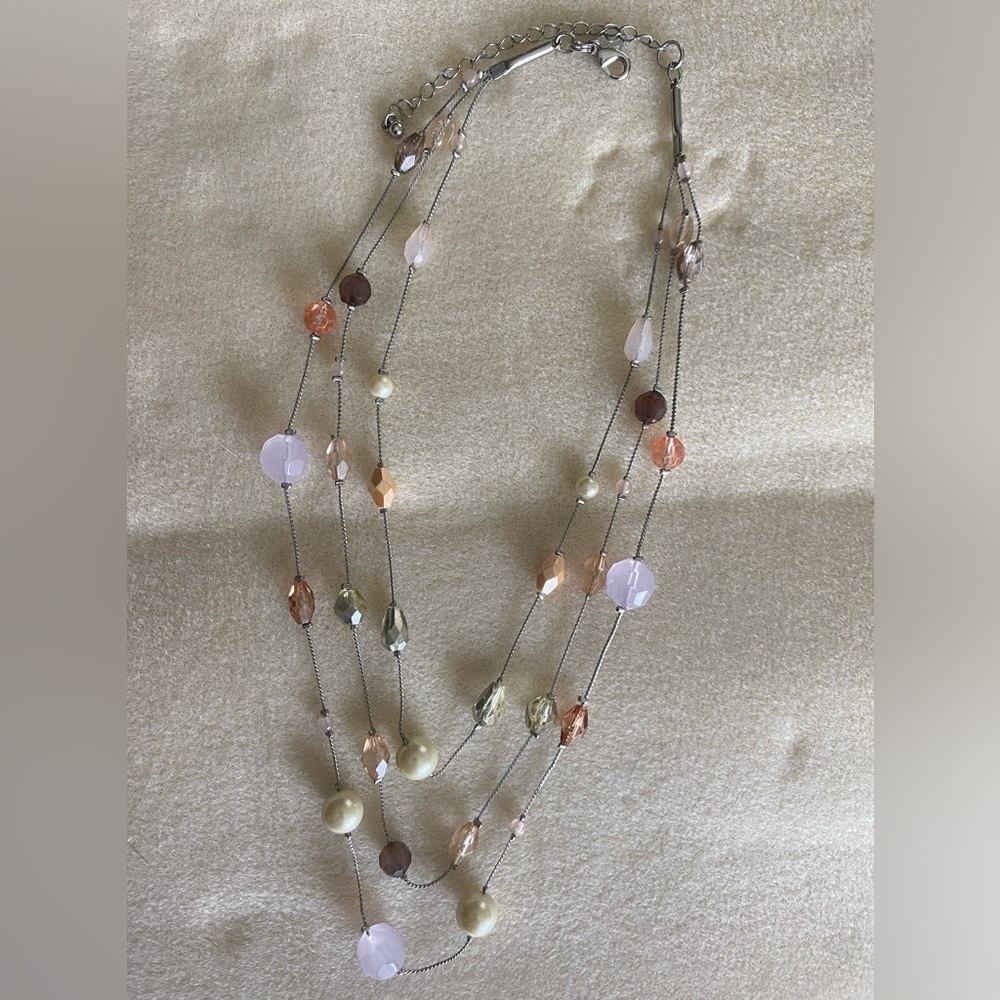 Lia Sophia triple strand necklace